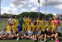 Giovanissimi 2004 San Donato Tavarnelle: allenamento con le ragazze della ginnastica artistica