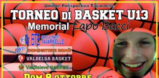 Domenica 8 ottobre a Tavarnelle torneo di basket in memoria del piccolo Lapo Bacci