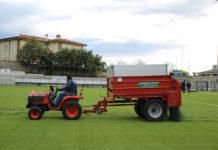 FOTO / Sancascianese, ultimi ritocchi al nuovo manto sintetico: sabato 18 novembre si gioca!