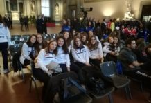 Le ragazze del Chianti Volley in Palazzo Vecchio ad assistere al sorteggio dei Mondiali 2018