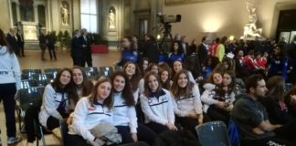 Le ragazze del Chianti Volley in Palazzo Vecchio ad assistere al sorteggio dei Mondiali 2018