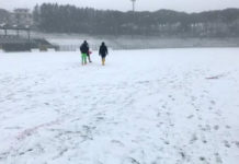 Nel gelo del “Pianigiani”, fra San Donato Tavarnelle e Rignanese vince la neve: il video