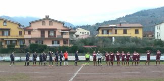 Battaglia sotto la pioggia: in 9 contro 10 il Barberino fa l’impresa ed espugna Pian di Scò 2-1
