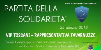 Vip Toscani VS Rappresentativa Tavarnuzze: il 23 giugno la Partita della Solidarietà