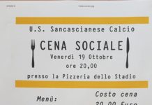Gialloverdi a tavola: venerdì 19 ottobre la cena sociale per la Sancascianese