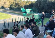 La meraviglia degli otto (8!) ultras del Tuttocuoio sugli spalti del “Pianigiani” a Tavarnelle