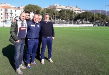 Atl.Impruneta, mister Perini e lo staff tecnico in visita da Gianpaolo Castorina (che lanciò Zaniolo)