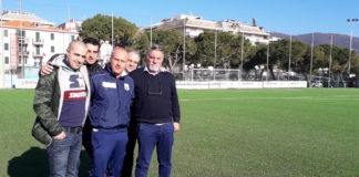 Atl.Impruneta, mister Perini e lo staff tecnico in visita da Gianpaolo Castorina (che lanciò Zaniolo)