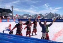 Il calcio storico nella magia delle Dolomiti: con il “pallaio” grassinese Andrea Borgonetti