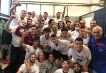 Grassina-show, la gioia rossoverde negli spogliatoi: tutta per Lorenzo Stella