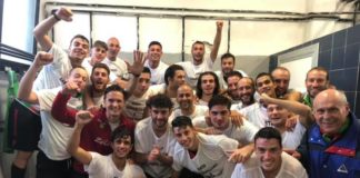 Grassina-show, la gioia rossoverde negli spogliatoi: tutta per Lorenzo Stella