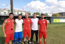 Manuel Pasqual, allenamento (e partitella con gol) con gli Juniores dello Scandicci