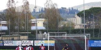 Al Grassina non basta la doppietta di “Baccio” Baccini: con l’Aquila Montevarchi è 2-2