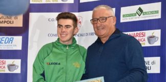 Mattia Piccini (Sancascianese Ciclismo) premiato alla festa provinciale del ciclismo