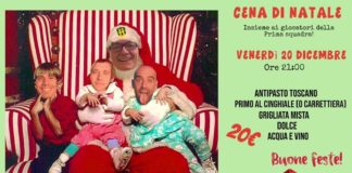 Venerdì 20 dicembre la grande cena di Natale della Sancascianese: prenotazioni aperte
