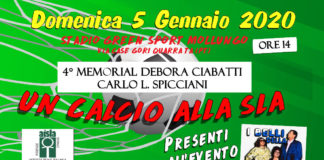 “Un calcio alla SLA”: domenica 5 gennaio la partita. Con Malusci e Baiano