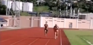 VIDEO / Alessandro VS Simone, 115 Kg VS 79 kg. “Gara” di velocità a Grenada dove corse Usain Bolt
