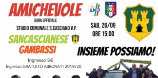 Pausa Coppa Toscana per la Sancascianese, che sabato gioca in amichevole contro il Gambassi