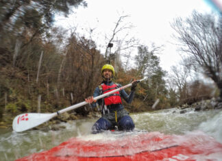 La mia discesa delle “rapide” della Pesa in piena: un sogno di bambino… che si realizza