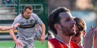 Centro Storico Lebowski, il saluto alle bandiere Simone Ferravante e Paolo Capparelli