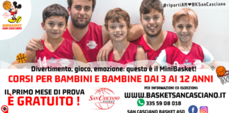 Minibasket con il San Casciano Basket: tutte le info per iscrivere bambini e bambine