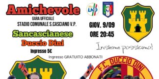 Giovedì 9 settembre al comunale, amichevole fra Sancascianese e Fc Duccio Dini