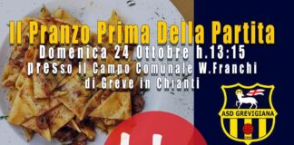 Sostenere la Grevigiana… a tavola! Domenica 24 ottobre pranzo pre partita