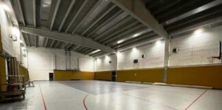 Nuova illuminazione (a Led) per la palestra delle scuole elementari di Mercatale