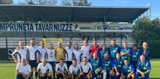 Le vecchie glorie dell’Impruneta Tavarnuzze tornano a divertirsi al ‘Nesi’, in nome del calcio che fu