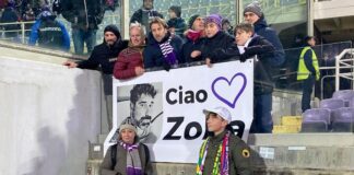 Emozioni ieri all'”Artemio Franchi”: striscione dedicato a Fabio Zolfanelli