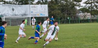 L’Impruneta Tavarnuzze tiene testa per un’ora alla capolista poi il San Gimignano cala il tris (3-0)