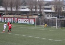 Calabretta dal dischetto, vince il Calenzano (0-1): il Grassina dice addio alla corsa per il primo posto