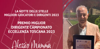 Rondinella, Alessio Mamma premiato come migliore dirigente dell’Eccellenza a Coverciano