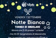 La Botte, “Notte Bianca” di tennis: con partite, spaghettata a mezzanotte e… colazione!