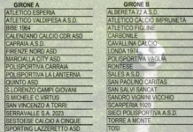 Terza categoria, ecco i due gironi ufficiali per la provincia di Firenze