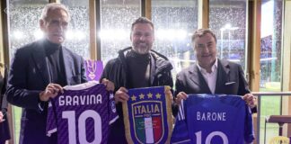 Incontro tra il presidente della FIGC Gabriele Gravina e il sindaco di Bagno a Ripoli Francesco Casini al Violapark