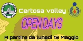 Pallavolo: la Certosa Volley propone un mese di prove gratuite, dal 13 maggio al 14 giugno