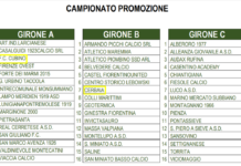 Promozione, il Cubino va nel girone A, il Cerbaia nel B: ecco tutte le loro avversarie