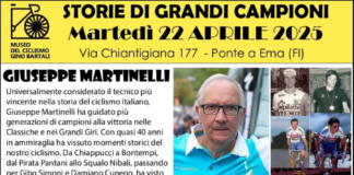 Ciclismo, storie di imprese e campioni con Giuseppe Martinelli: al Museo Bartali di Ponte a Ema