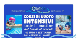 Alla Piscina del Chianti (San Casciano) corsi di nuoto intensivi: dal 16 giugno all’1 agosto
