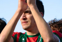 Il momento dei saluti, si separano le strade fra Matteo Tomberli e il Grassina