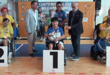 Il quindicenne Ethan Garcia della Bocciofila Scandiccese (vive a Tavarnuzze), neo campione d’Italia di Boccia Paralimpica