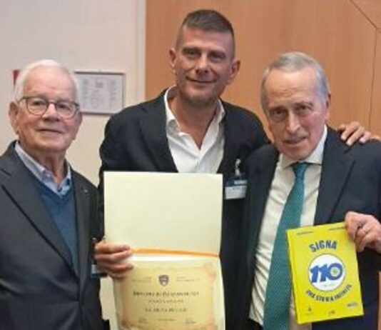 Il Signa 1914 premiato a Roma con la Benemerenza Figc per i 100 anni di attività