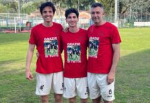 Il saluto alle ‘bandiere’ rossonere Filippo, Jacopo e Tommaso: “La Settignanese sarà per sempre casa vostra”