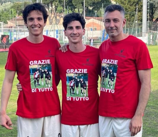 Il saluto alle ‘bandiere’ rossonere Filippo, Jacopo e Tommaso: “La Settignanese sarà per sempre casa vostra”