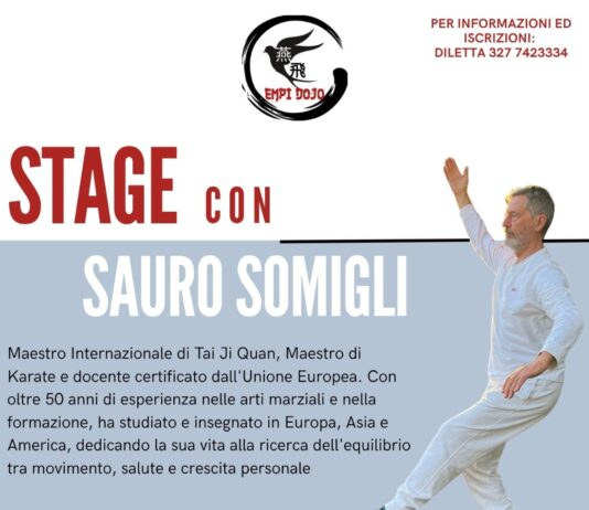 Empi Dojo Bagno a Ripoli, super stage mercoledì 24 giugno con un grande nome: Sauro Somigli