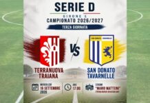 Serie D, turno infrasettimanale: seconda trasferta di fila per il San Donato Tavarnelle