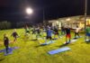 Lezioni di… yoga per i ragazzi della squadra amatoriale di calcio a Montefiridolfi